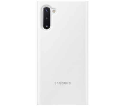 Husa Samsung Galaxy Note 10 N970 / Samsung Galaxy Note 10 5G N971, LED View Cover, Alba EF-NN970PWEGWW