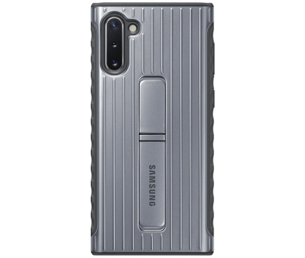 Husa Samsung Galaxy Note 10 N970 / Samsung Galaxy Note 10 5G N971, Standing Cover, Argintie EF-RN970CSEGWW