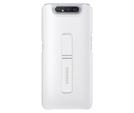 Husa Plastic Samsung Galaxy A80 A805, Standing Cover, Alba EF-PA805CWEGWW