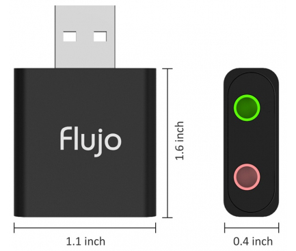 Adaptor Audio Flujo MA13, 2 x 3.5 mm, Negru, Blister 