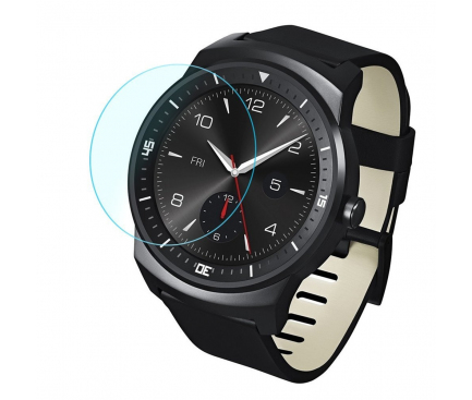 Folie Protectie Ecran OEM pentru LG G Watch R W110, Sticla securizata, 0.26mm, 2.5D, Bulk