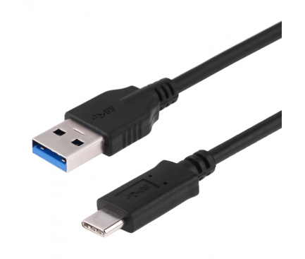 Cablu Date si Incarcare USB la USB Type-C OEM, 1 m, Negru