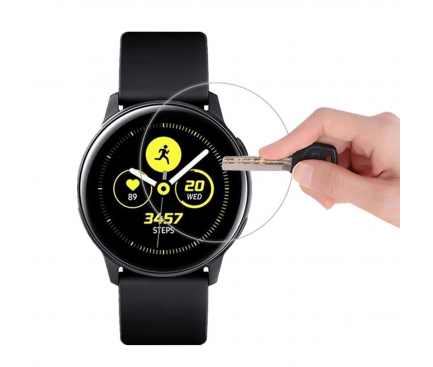 Folie Protectie Ecran OEM pentru Samsung Galaxy Watch Active R500, Sticla securizata, 0.26mm, 2.5D, Bulk