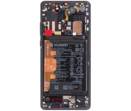 Display - Touchscreen Huawei P30 Pro, Cu Rama, Acumulator si Piese, Negru, Service Pack 02352PBT