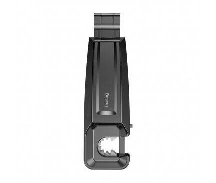 Suport Auto Tetiera Baseus BackSeat Hook pentru telefon 64 - 90 mm, 2in1, Negru,  SUHZ-A01 