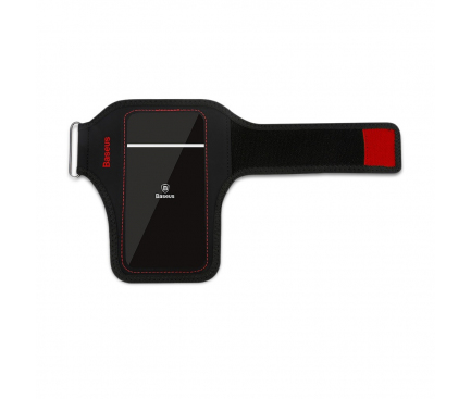 Husa Sport Baseus Wristband pentru telefoane 5 inci, Neagra Rosie CWYD-A09