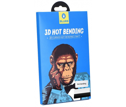 Folie Protectie Ecran Mr. Monkey Glass pentru Samsung Galaxy Note 10+ N975 / Note 10+ 5G N976, Sticla securizata, Full Face, Full Glue, UV Glass, 3D, Blister 