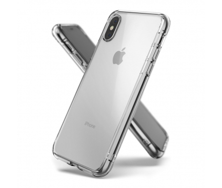 Husa Plastic - TPU Ringke Fusion pentru Apple iPhone X / Apple iPhone XS, Transparenta, Blister FSAP0025 