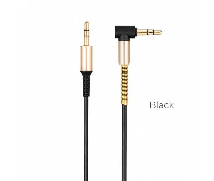 Cablu Audio 3.5 mm la 3.5 mm HOCO UPA02, 1 m, Negru