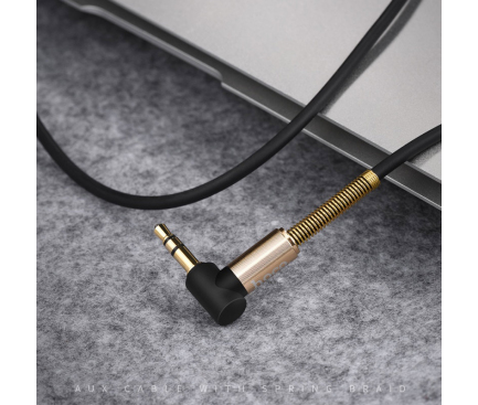 Cablu Audio 3.5 mm la 3.5 mm HOCO UPA02, 1 m, Negru