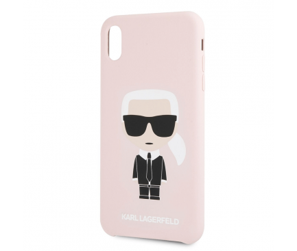 Husa TPU Karl Lagerfeld Ikonik Full Body pentru Apple iPhone XR, Roz KLHCI61SLFKPI