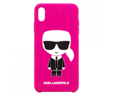 Husa TPU Karl Lagerfeld Ikonik Body pentru Apple iPhone XR, Ciclam, Blister KLHCI61SLFKFU 
