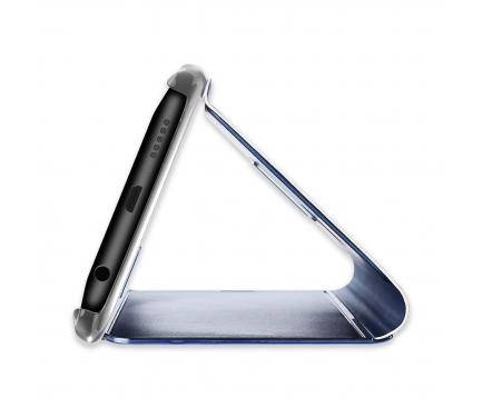 Husa Plastic OEM Clear View pentru Samsung Galaxy A70 A705, Albastra