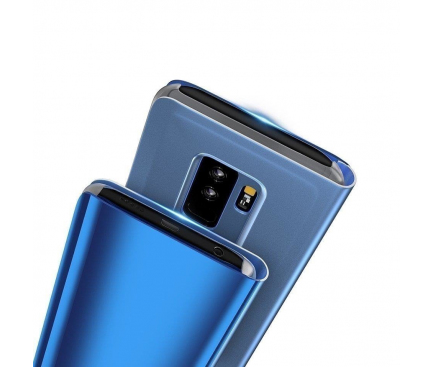 Husa Plastic OEM Clear View pentru Samsung Galaxy A20e, Albastra