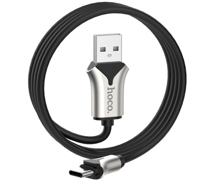 Cablu Date si Incarcare USB la USB Type-C HOCO U67 Soft silicone, 3A, 1.2 m, Negru, Blister 