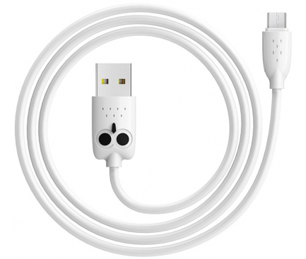 Cablu Date si Incarcare USB la MicroUSB HOCO KX1 Kikibelief Owl, 2.4A, 1 m, Alb, Blister 