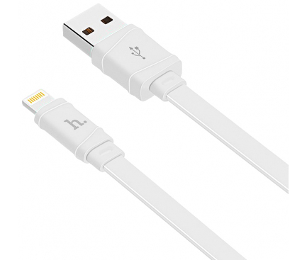 Cablu Date si Incarcare USB la Lightning HOCO X5 Bamboo, 1 m, Alb, Blister 
