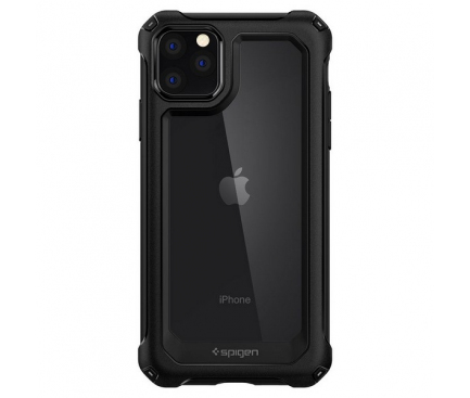 Husa TPU Spigen Gauntlet Karbon pentru Apple iPhone 11 Pro, Neagra 077CS27515