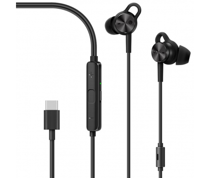 Handsfree Casti EarBuds Huawei CM-Q3, Active Noise, Cu microfon, USB Type-C, Negru, Blister 55030114 