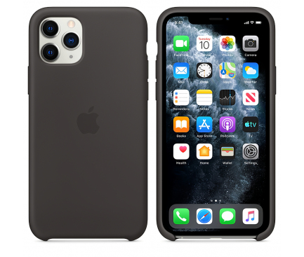 Husa Silicon Apple iPhone 11 Pro, Neagra MWYN2ZM/A