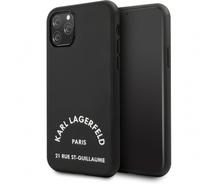Husa TPU Karl Lagerfeld Rue St Gullaume pentru Apple iPhone 11 Pro, Neagra, Blister KLHCN58NYBK 