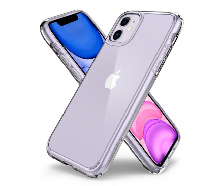 Husa Plastic - TPU Spigen Ultra Hybrid Crystal Clear pentru Apple iPhone 11, Transparenta 076CS27185