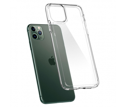 Husa Plastic - TPU Spigen Ultra Hybrid Crystal Clear pentru Apple iPhone 11 Pro Max, Transparenta 075CS27135
