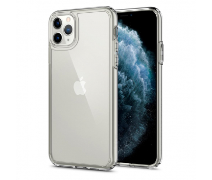 Husa Plastic - TPU Spigen Ultra Hybrid Crystal Clear pentru Apple iPhone 11 Pro Max, Transparenta 075CS27135
