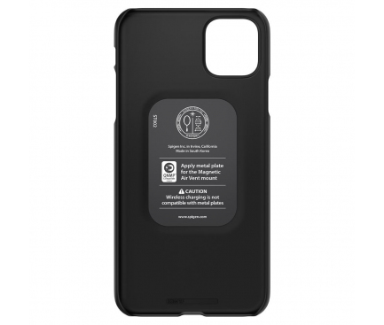 Husa Plastic Spigen Thin Fit pentru Apple iPhone 11 Pro Max, Neagra, Blister 075CS27127 