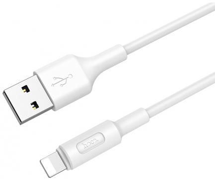 Cablu Date si Incarcare USB la Lightning HOCO Soarer X25, 1 m, Alb