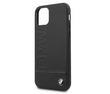 Husa Piele BMW pentru Apple iPhone 11, Signature, Neagra, Blister BMHCN61LLSB 