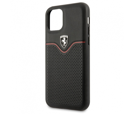Husa Piele - TPU Ferrari pentru Apple iPhone 11 Pro, Off Track Victory, Neagra FEOVEHCN58BK