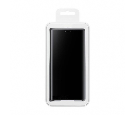 Husa Plastic OEM Clear View pentru Samsung Galaxy Note 10 N970, Neagra, Blister 