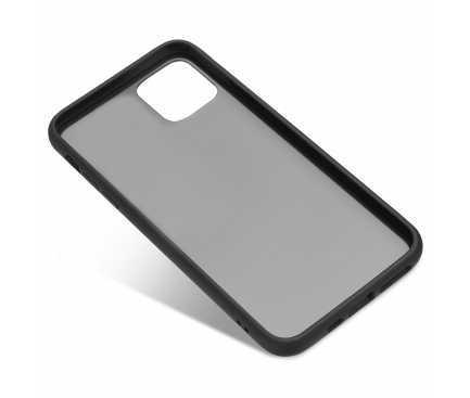 Husa TPU Nevox pentru Apple iPhone 11 Pro Max, StyleShell Invisio, Neagra - Transparenta