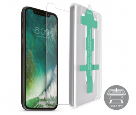 Folie Protectie Ecran Nevox pentru Apple iPhone 11 Pro, Sticla securizata, Cu rama ajutatoare, 3D, 0.33mm