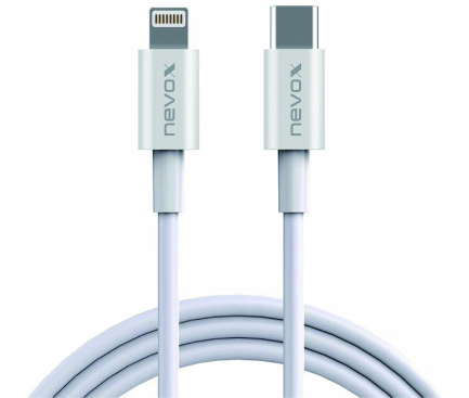 Cablu Date si Incarcare USB Type-C la Lightning Nevox 1701, MFI, 1m, Alb, Blister LC-1701 