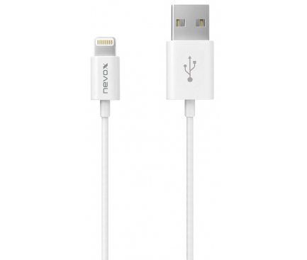 Cablu Date si Incarcare USB la Lightning Nevox 1645, MFI, 0.5m, Alb, Blister LC-1645 