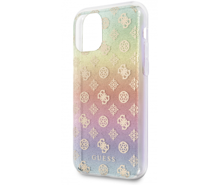 Husa Plastic - TPU Guess Iridescent 4G Peony pentru Apple iPhone 11 Pro, Multicolor, Blister GUHCN58PEOML 