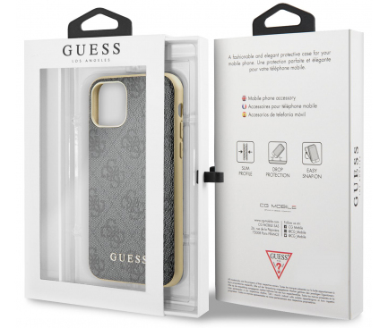 Husa Plastic - TPU Guess 4G pentru Apple iPhone 11 Pro Max, Gri GUHCN65G4GG