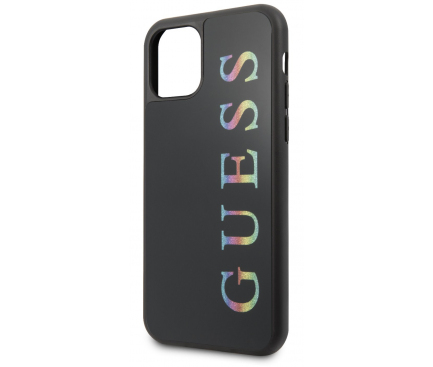 Husa Plastic - TPU Guess Multicolor Glitter pentru Apple iPhone 11, Neagra GUHCN61LGMLBK 