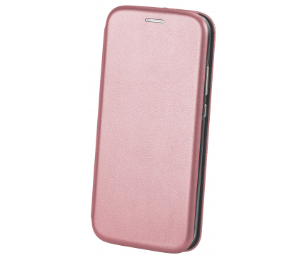 Husa Piele OEM Elegance Universala pentru Telefon 5,1 - 5,5 inci, 153 x 77 mm, Roz Aurie