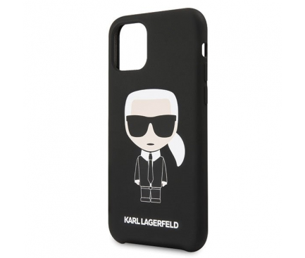 Husa TPU Karl Lagerfeld Iconic pentru Apple iPhone 11 Pro, Neagra KLHCN58SLFKBK