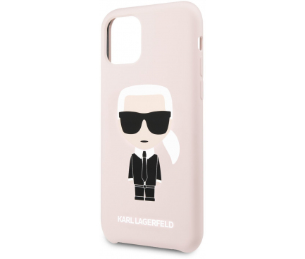 Husa TPU Karl Lagerfeld Iconic pentru Apple iPhone 11, Roz KLHCN61SLFKPI