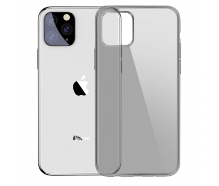 Husa TPU Baseus Simple pentru Apple iPhone 11 Pro, Gri - Transparenta, Blister ARAPIPH58S-01 