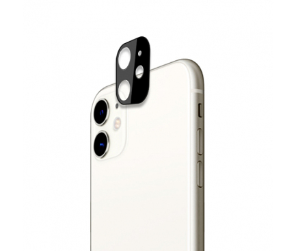 Folie Protectie Camera spate Mocolo pentru Apple iPhone 11, Sticla securizata, 0.15mm, 9H, 2.5D, Neagra