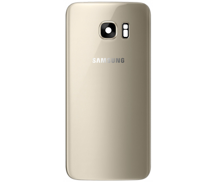 Capac Baterie - Geam Camera Spate - Geam Blitz Samsung Galaxy S7 edge G935, Auriu, Second Hand