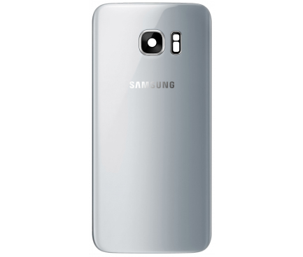 Capac Baterie - Geam Camera Spate - Geam Blitz Samsung Galaxy S7 Edge G935, Argintiu, Second Hand