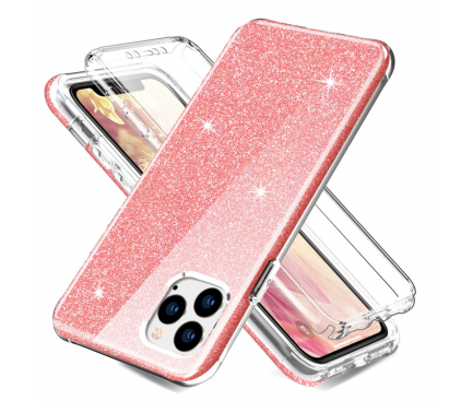 Husa pentru Apple iPhone 11 Pro, OEM, Shockproof Glitter Full Cover, Roz