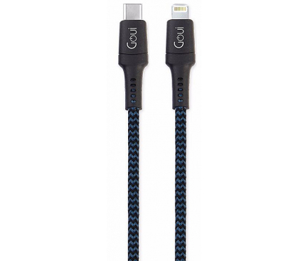 Cablu Date si Incarcare USB-C - Lightning Goui Tough, 18W, 2m, Bleumarin G-TOUGHC942M-DB