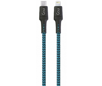 Cablu Date si Incarcare USB-C - Lightning Goui Tough, 18W, 1.5m, Albastru G-TOUGHC94-B